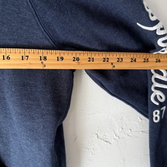 Aeropostale Y2k Style Navy Zip Up Hoodie Sweatshirt Logo Graphic‎ XL Full Zip - Picture 7 of 8